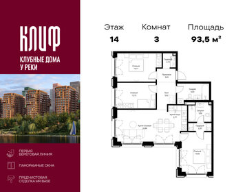 Квартира 93,5 м², 3-комнатная - изображение 1