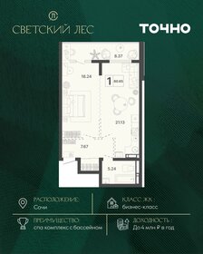 Квартира 60,7 м², 1-комнатная - изображение 1