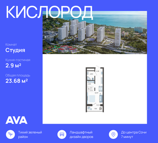 18 м², квартира-студия 7 000 000 ₽ - изображение 153