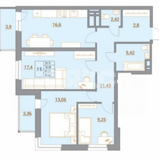Квартира 86,9 м², 4-комнатная - изображение 3