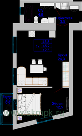 39,3 м², 1-комнатная квартира 4 225 707 ₽ - изображение 51