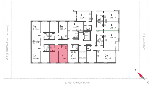 Квартира 32,8 м², 1-комнатная - изображение 2