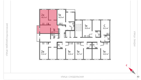 51,4 м², 3-комнатная квартира 5 190 000 ₽ - изображение 45