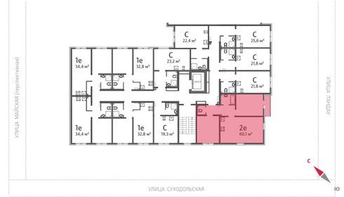 61,6 м², 2-комнатная квартира 8 200 000 ₽ - изображение 56