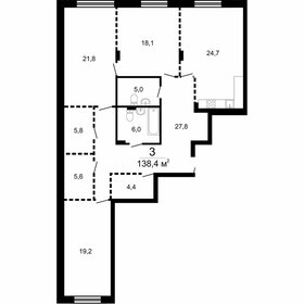 Квартира 138,2 м², 3-комнатная - изображение 1