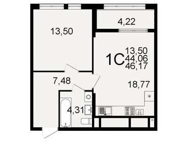 45 м², 1-комнатная квартира 5 150 000 ₽ - изображение 35