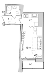 30,9 м², квартира-студия 7 250 000 ₽ - изображение 43