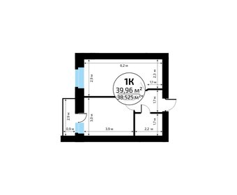 38,2 м², 1-комнатная квартира 3 735 417 ₽ - изображение 29