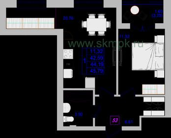 58,5 м², 2-комнатная квартира 9 810 000 ₽ - изображение 64