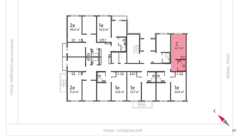 22,3 м², квартира-студия 2 676 000 ₽ - изображение 2