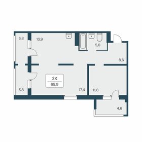 68,7 м², 2-комнатная квартира 7 500 000 ₽ - изображение 26