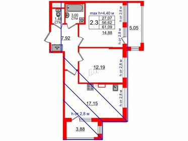 55,9 м², 2-комнатная квартира 13 150 106 ₽ - изображение 31