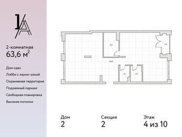 Квартира 115,8 м², 3-комнатные - изображение 1