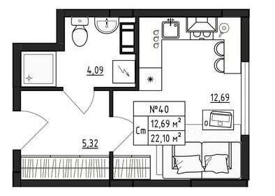 23,5 м², квартира-студия 2 600 000 ₽ - изображение 15