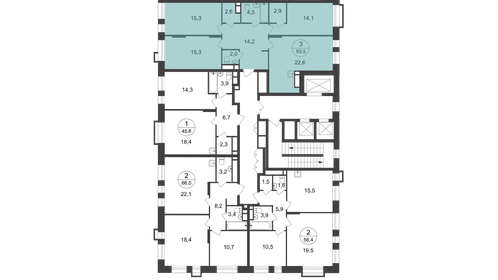 105 м², 3-комнатная квартира 24 000 000 ₽ - изображение 29