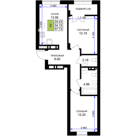 60,4 м², 2-комнатная квартира 4 000 000 ₽ - изображение 47