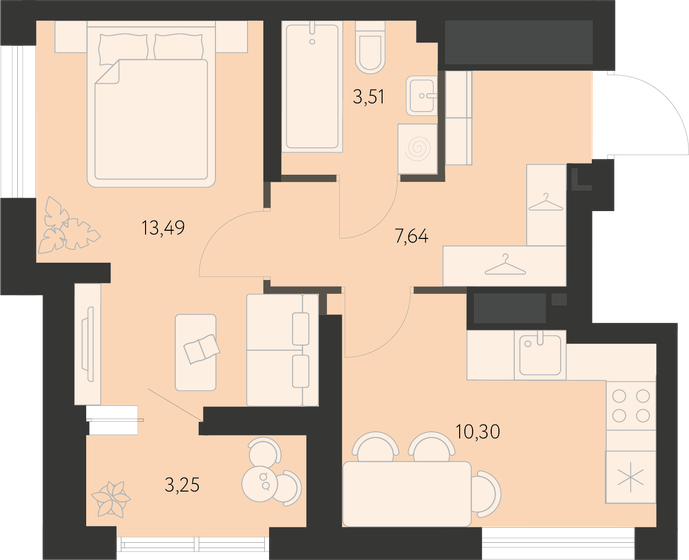 36,6 м², 1-комнатная квартира 4 737 000 ₽ - изображение 19