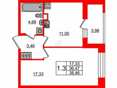 37,9 м², 1-комнатная квартира 9 650 293 ₽ - изображение 11