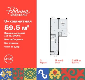 59,3 м², 3-комнатная квартира 10 513 238 ₽ - изображение 27