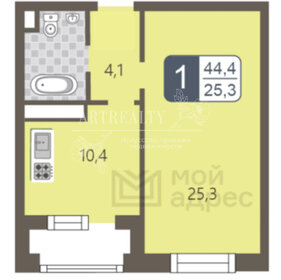 44,7 м², 1-комнатная квартира 22 851 310 ₽ - изображение 9