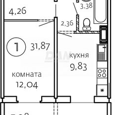 Квартира 31,9 м², 1-комнатная - изображение 5