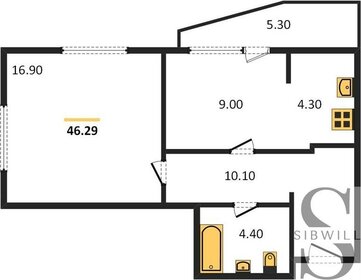 44,5 м², 2-комнатная квартира 5 800 000 ₽ - изображение 39