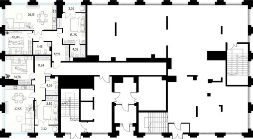 Квартира 76,7 м², 2-комнатная - изображение 2