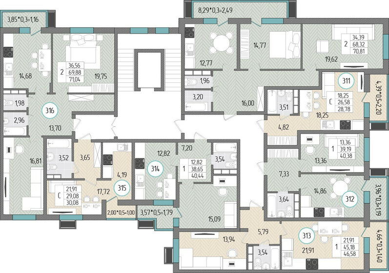 31,1 м², 1-комнатная квартира 3 450 000 ₽ - изображение 79