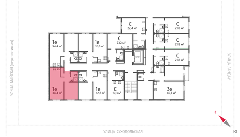 34,4 м², 1-комнатная квартира 4 134 604 ₽ - изображение 14