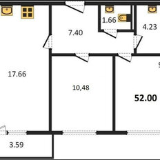 Квартира 52 м², 2-комнатная - изображение 4