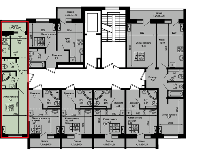 55 м², 1-комнатные апартаменты 8 500 000 ₽ - изображение 90