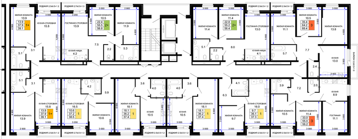 57,8 м², 2-комнатная квартира 7 600 000 ₽ - изображение 33