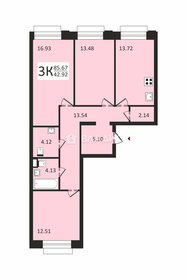 Квартира 85,6 м², 3-комнатная - изображение 1