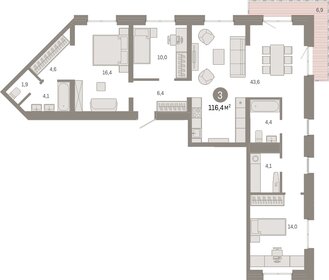 131,8 м², 3-комнатная квартира 20 430 000 ₽ - изображение 39