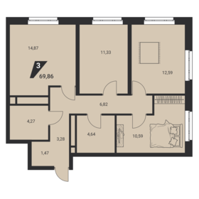 62,9 м², 3-комнатная квартира 7 600 000 ₽ - изображение 49