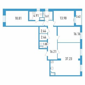 116,2 м², 3-комнатная квартира 29 037 500 ₽ - изображение 54