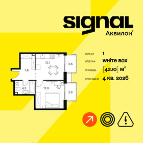 41,7 м², 1-комнатные апартаменты 13 399 535 ₽ - изображение 14