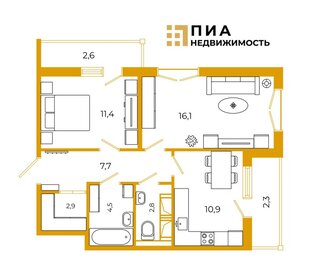 65,7 м², 2-комнатная квартира 16 819 946 ₽ - изображение 11