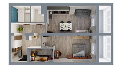 Квартира 61,7 м², 2-комнатная - изображение 2