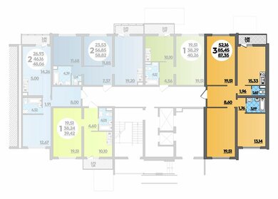 Квартира 87,4 м², 3-комнатная - изображение 1