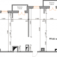Квартира 98,6 м², 3-комнатная - изображение 1