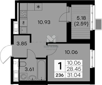 Квартира 31 м², 1-комнатная - изображение 2