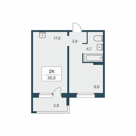 Квартира 38,8 м², 2-комнатная - изображение 1