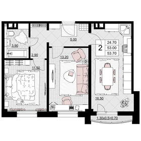 52,9 м², 2-комнатная квартира 13 225 000 ₽ - изображение 37