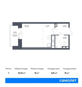 Квартира 22,3 м², студия - изображение 1