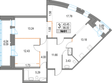 88 м², 3-комнатная квартира 18 800 000 ₽ - изображение 10