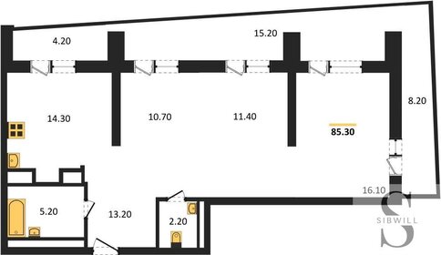 86,3 м², 3-комнатная квартира 14 153 200 ₽ - изображение 82