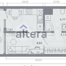 Квартира 32 м², 1-комнатная - изображение 2