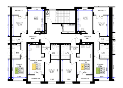 43,2 м², 1-комнатная квартира 4 927 080 ₽ - изображение 7