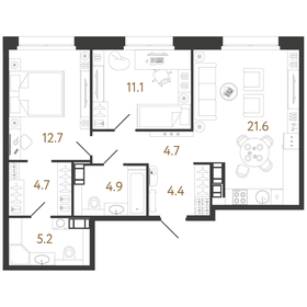 73,5 м², 3-комнатная квартира 11 495 000 ₽ - изображение 120